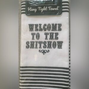 Striped Welcome Kitchen Towel